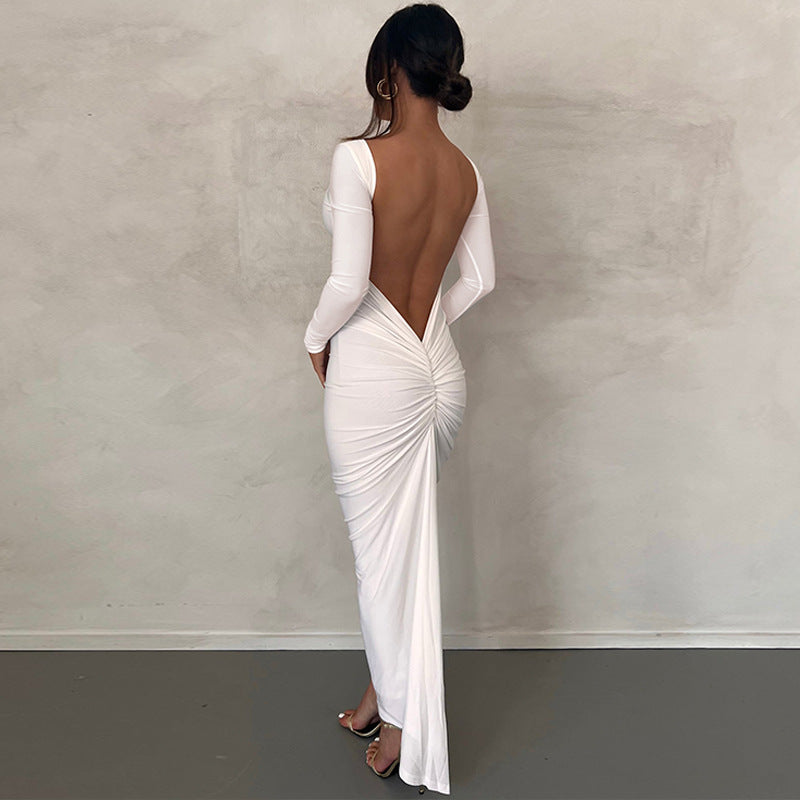 Elegant Backless Red Evening Dress – Glamour for Every Occasion - kavyachic