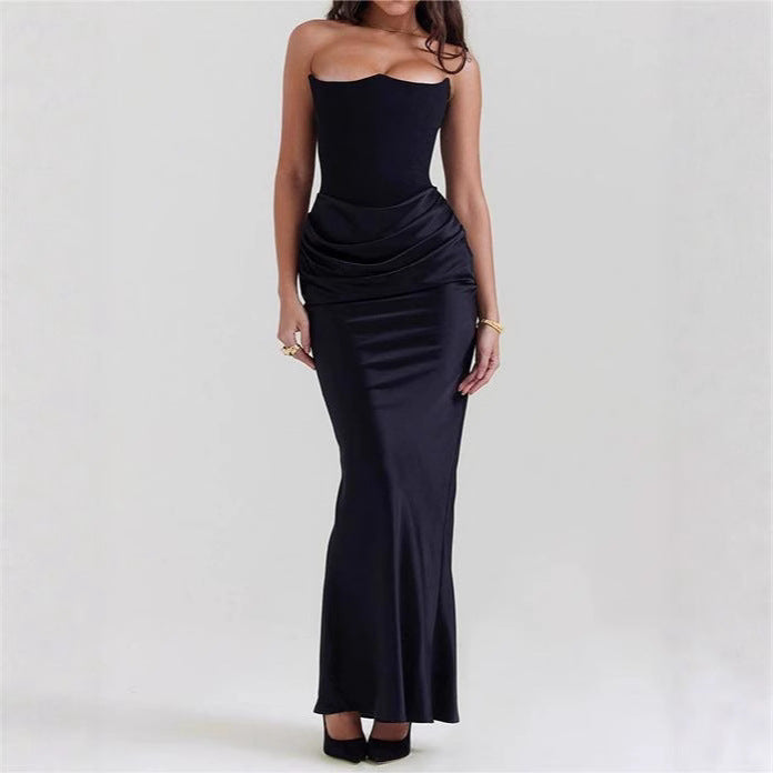 New women's clothing fashion tube top sexy backless slim evening dress dress women - kavyachic