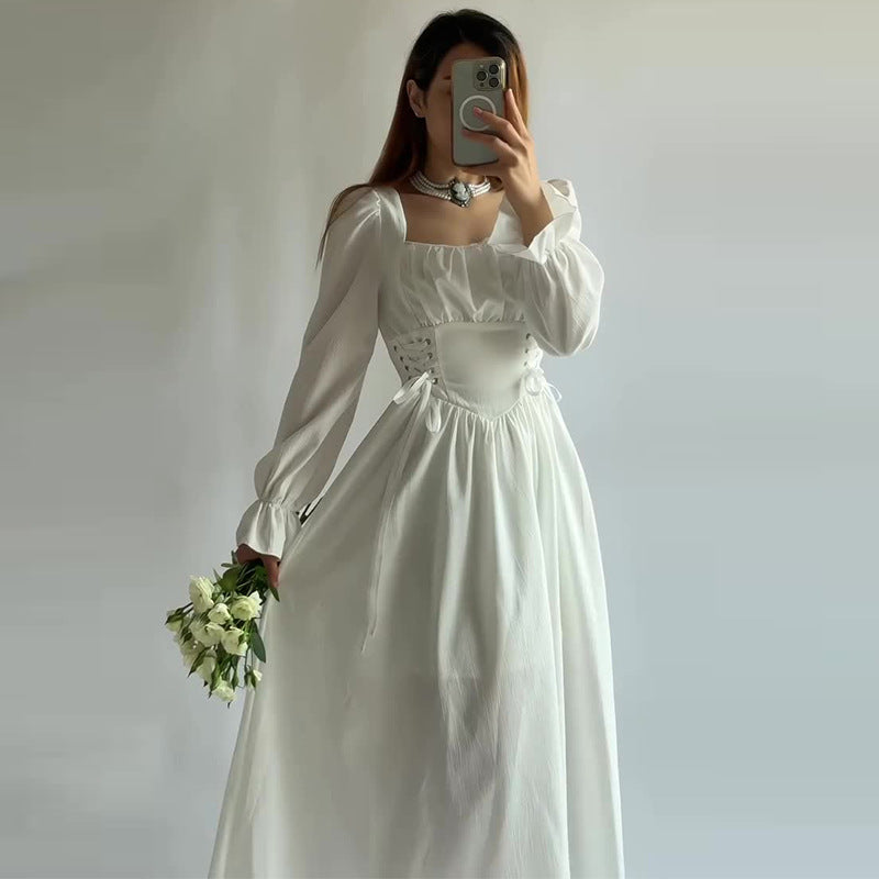 ✨ Elegant Blue Ruched Long Sleeve Maxi Dress - kavyachic
