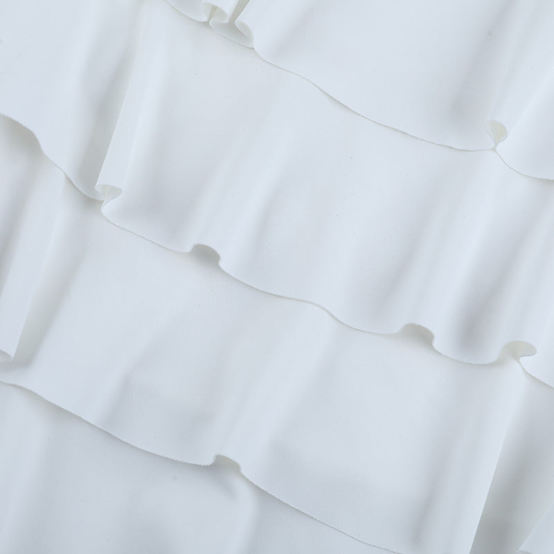 Chic Cake Skirt Dress with Contrast Patches – Elegant & Sexy Fall 2025 Collection - kavyachic