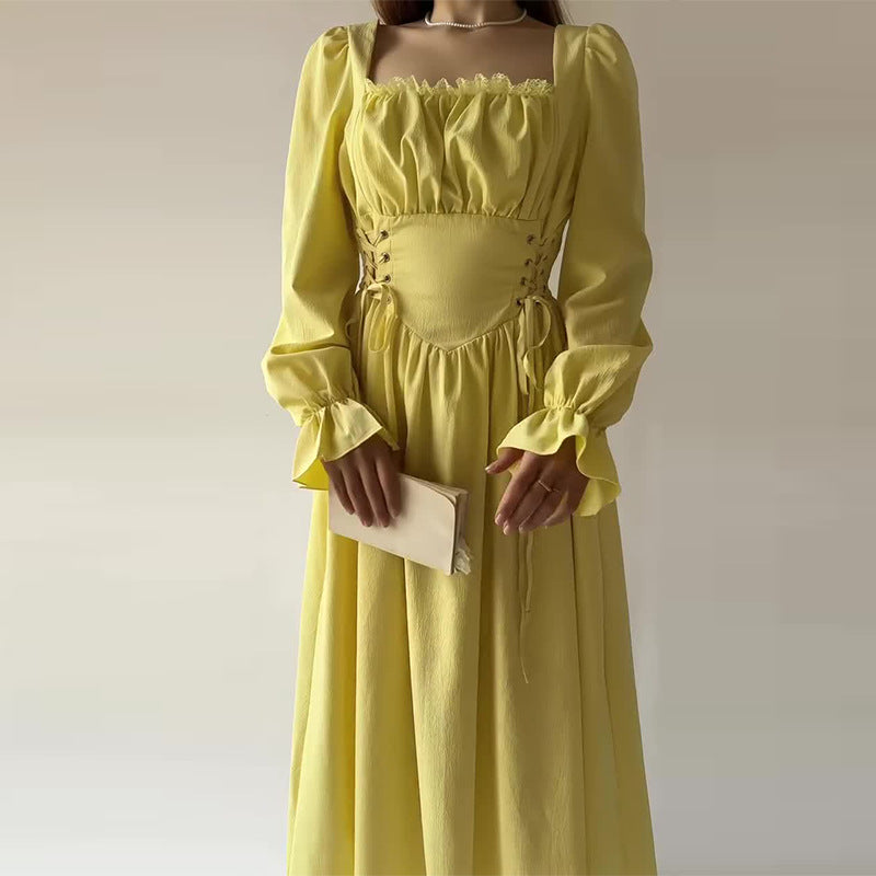 ✨ Elegant Blue Ruched Long Sleeve Maxi Dress - kavyachic