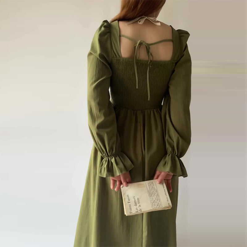 ✨ Elegant Blue Ruched Long Sleeve Maxi Dress - kavyachic