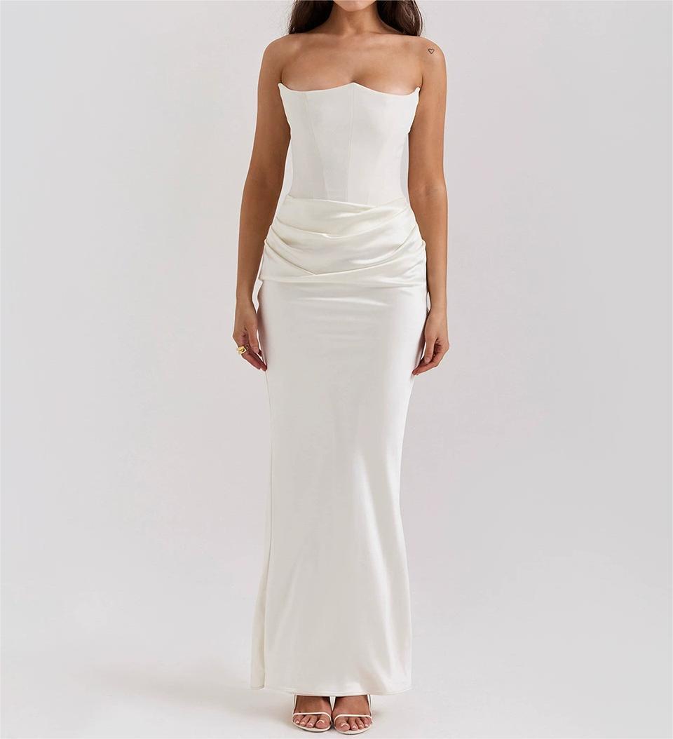 New women's clothing fashion tube top sexy backless slim evening dress dress women - kavyachic
