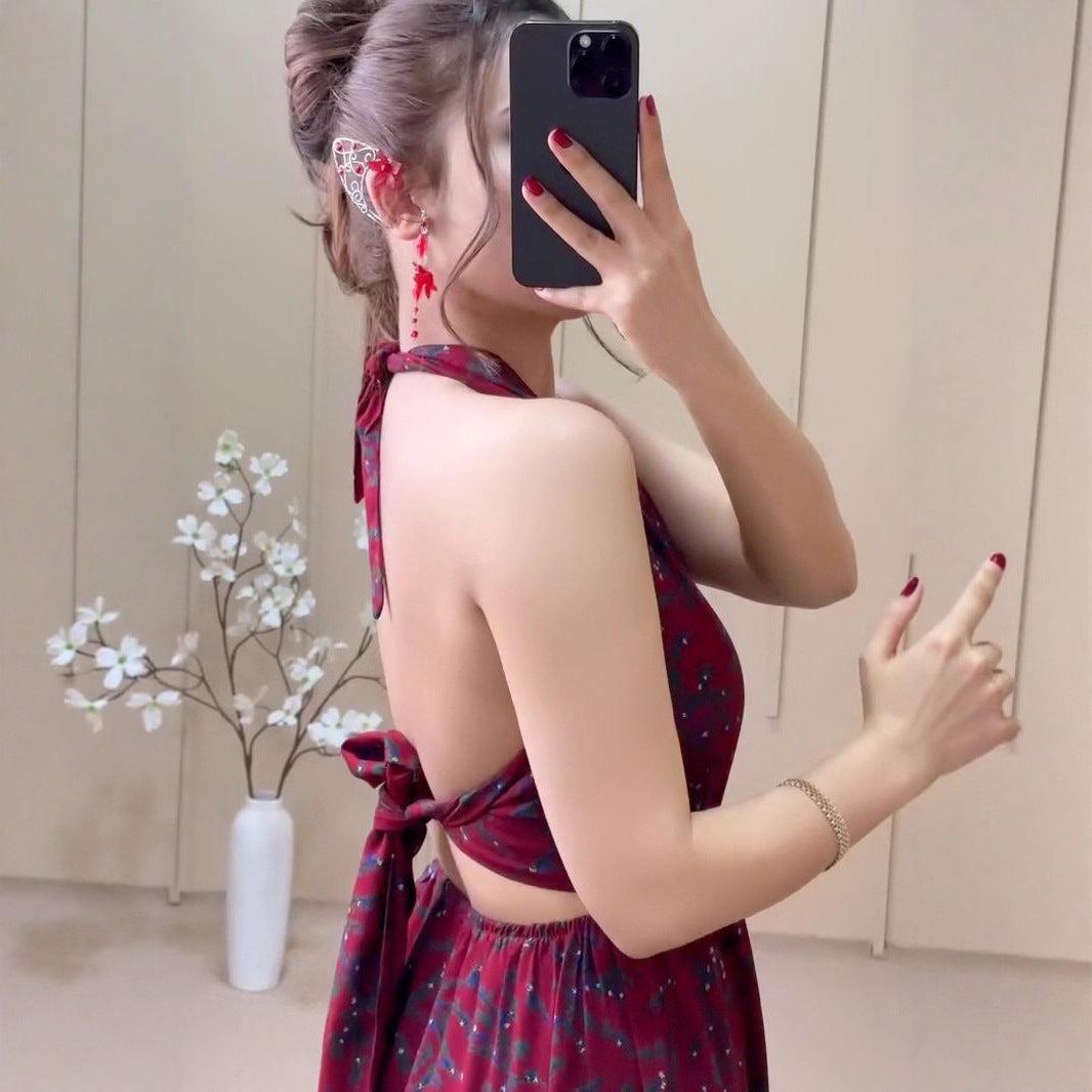 Elegant Wine Red Maxi Dress with Slit – Perfect for Every Occasion - kavyachic