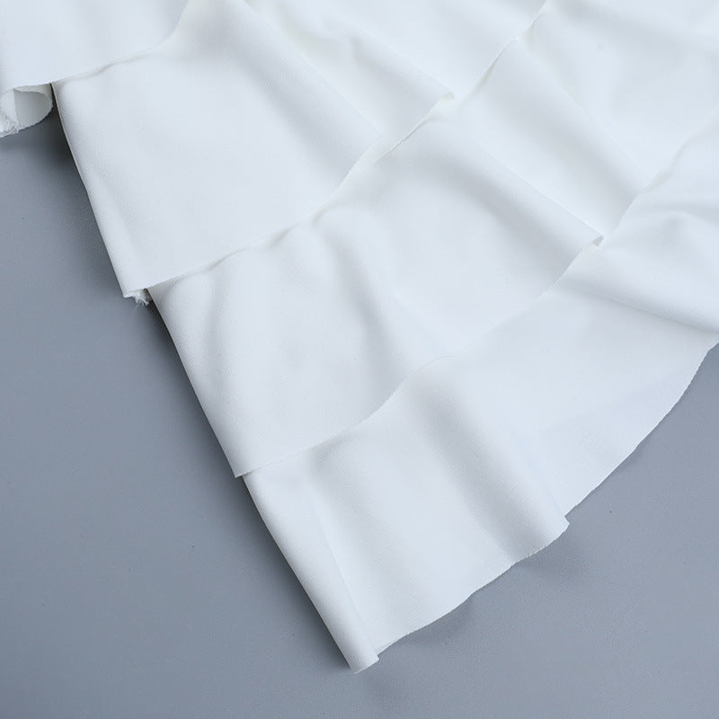 Chic Cake Skirt Dress with Contrast Patches – Elegant & Sexy Fall 2025 Collection - kavyachic