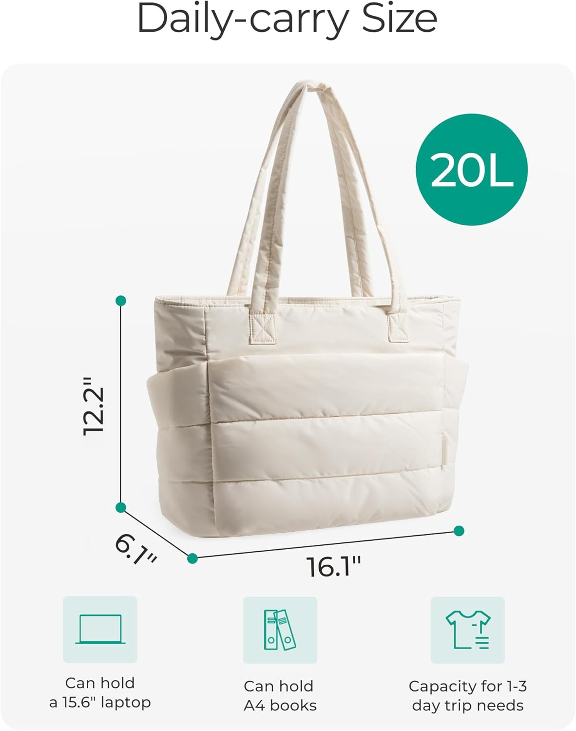 Women’s Large Capacity Tote Bag – Lightweight, Stylish & Durable Shoulder Handbag for Work, Travel & Shopping - kavyachic