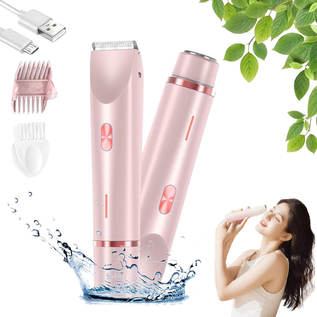 My Secret Top Shaver for Women , Dual Head Electric Razor for Women,  Portable Epilator for Legs Underarms and Private Area (Pink) - kavyachic