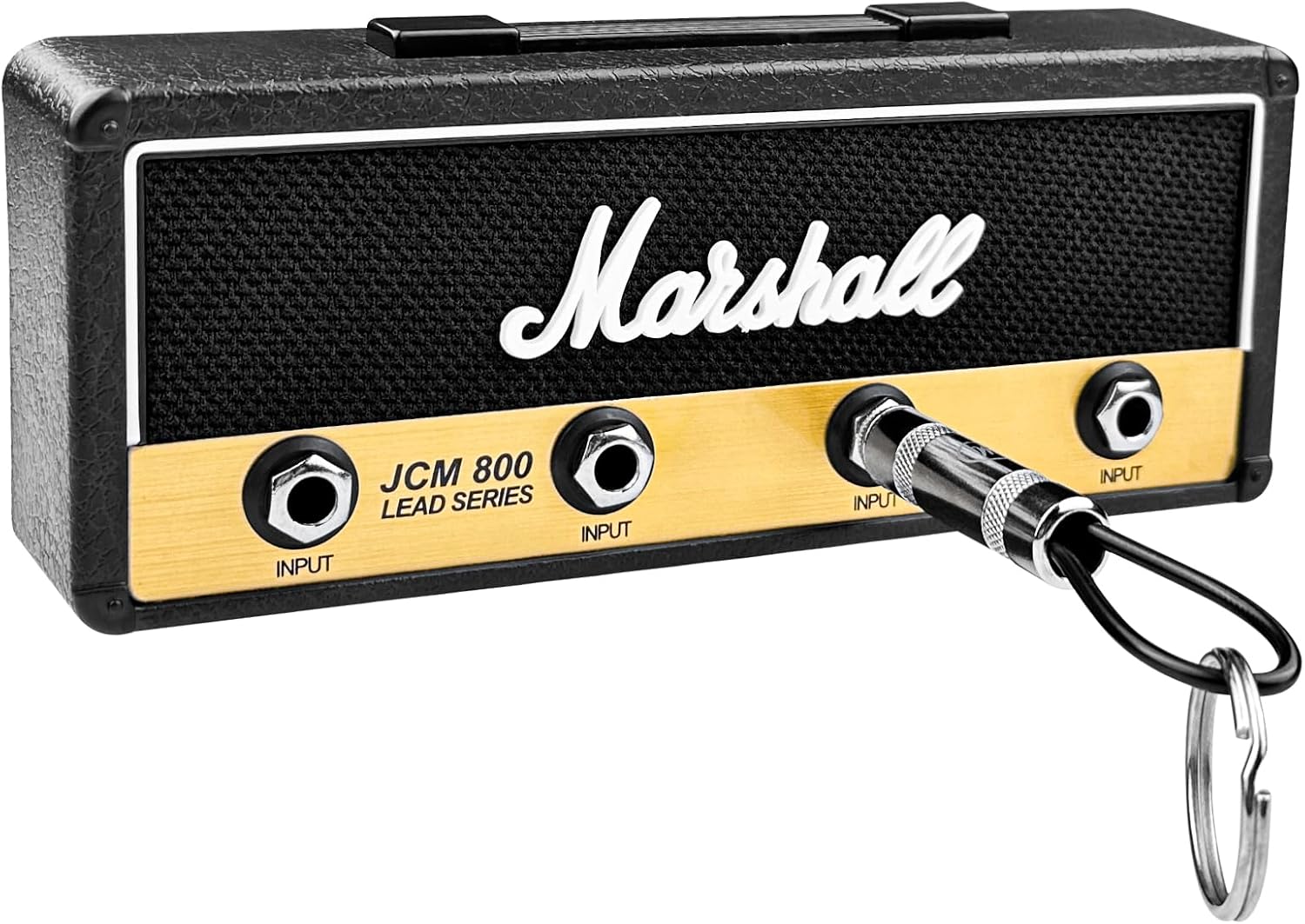 WinGluge Wall key ring, wall key ring, key chain, vintage furniture items, black key ring for home, key hooks with 4 guitar plugs for entrance areas and behind doors - kavyachic