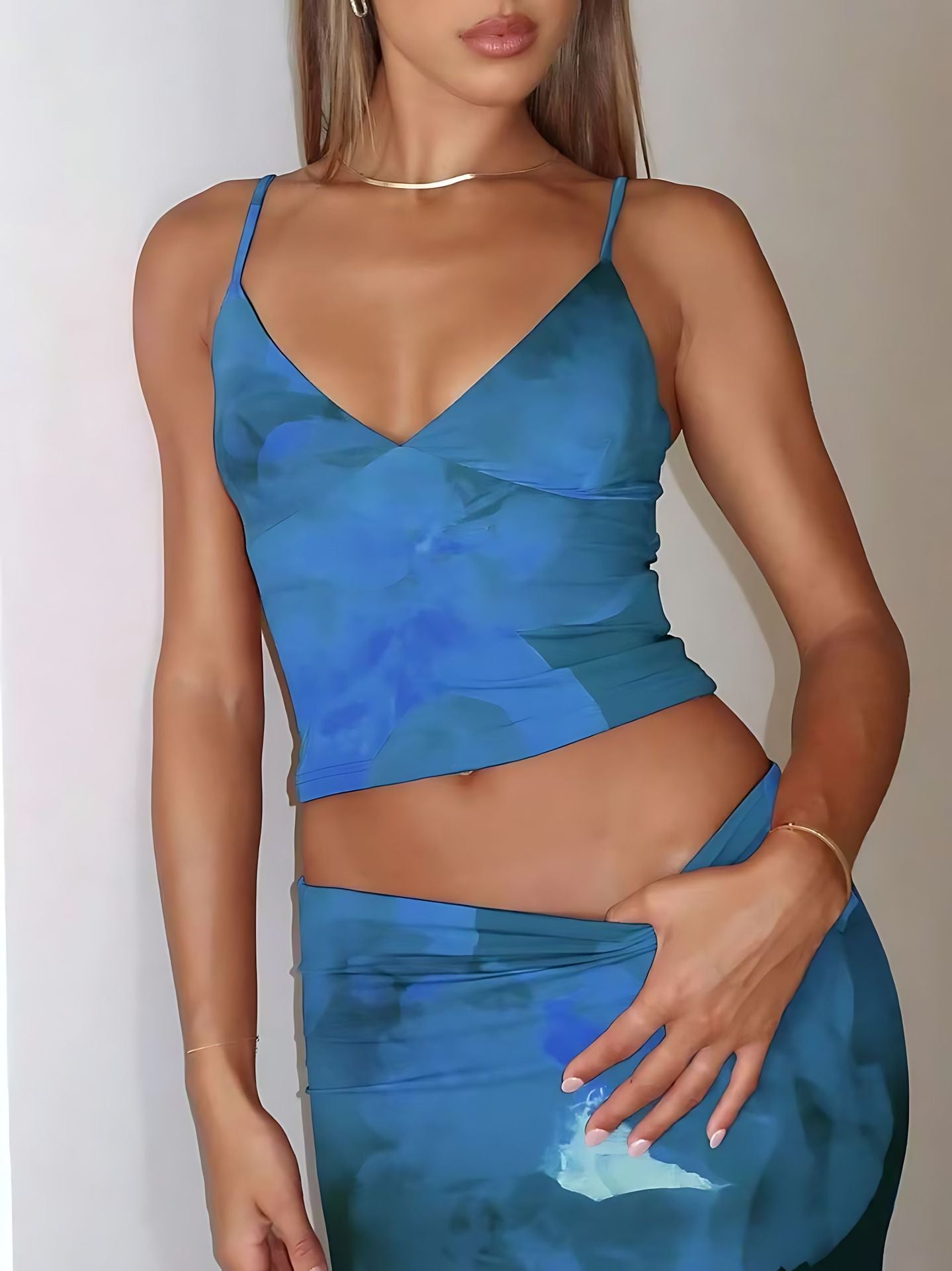 Floral Print Cami Two - Piece Set: Vibrant Summer Style
