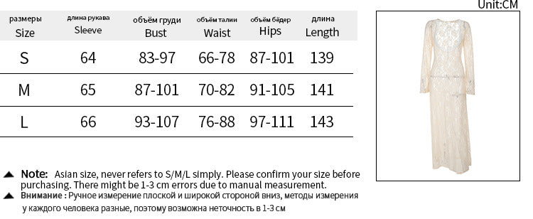 Summer new lace perspective U-neck lace decorative straps wear long-sleeved dress on both sides