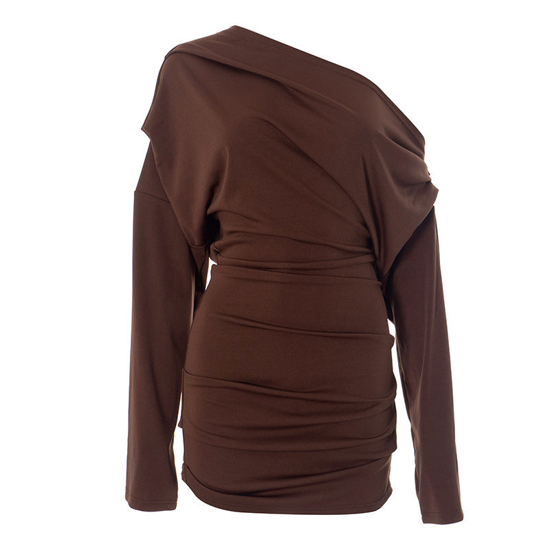 Asymmetric Off - Shoulder Mini Dress: Edgy Elegance Redefined