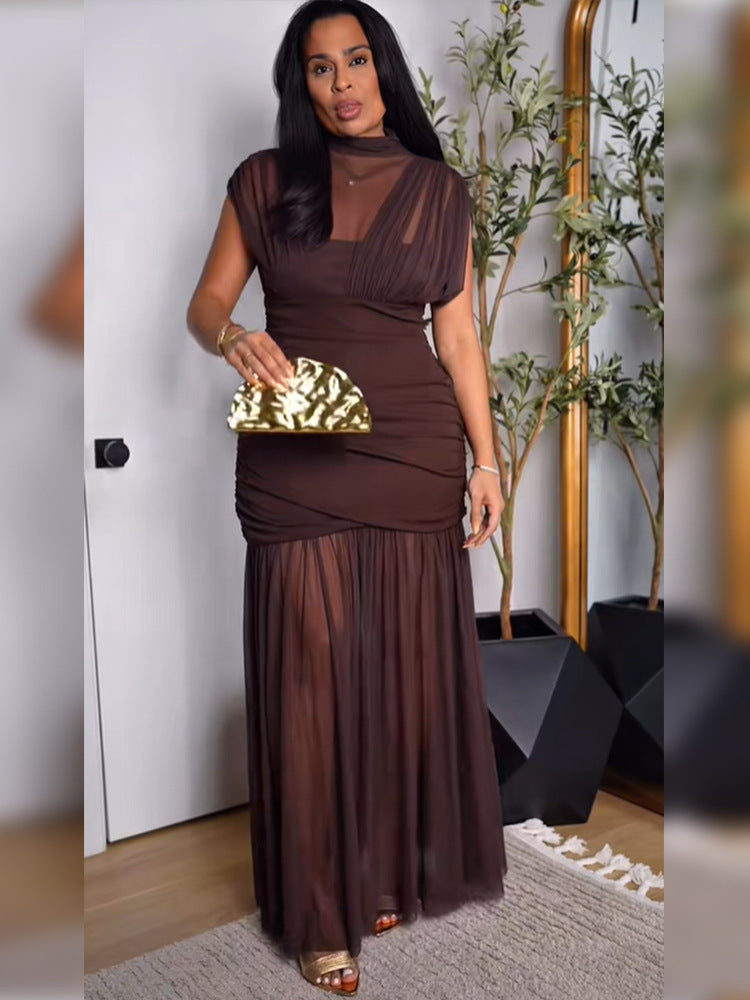 Timeless Brown Evening Dress