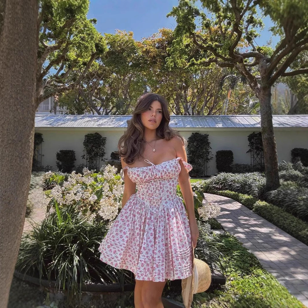 🌸 Romantic Off-Shoulder Floral Mini Dress - kavyachic