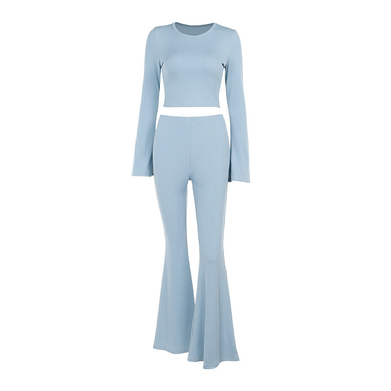 European and American temperament commuting casual slim-fitting long-sleeved trousers suit women